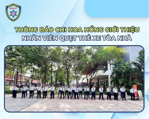 Thông báo chi hoa hồng giới thiệu nhân viên quẹt thẻ xe tòa nhà